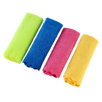 Royalford Royalbright 4-Piece Easy Clean Cleaning Clothes- RF11074| Powerful and High-Density Microfiber Cloth for Easy and Efficient Cleaning|100% Anti-Bacterial and Super Absorbent Power| 80% Micro-Fiber and 20% Polyester for Effective Cleaning | Multi-Color