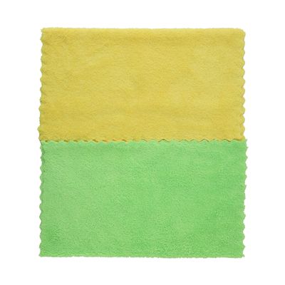 Royalbright 2-Piece Microfiber Cleaning Towels- RF11077| Powerful and High-Density Microfiber Cloth for Easy and Efficient Cleaning|100% Anti-Bacterial and Super Absorbent Power| 80% Micro-Fiber and 20% Polyester for Effective Cleaning | Green and Orange