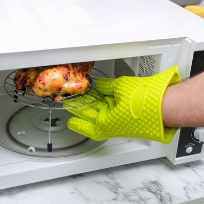 Royalford Silicone Oven Mitt, 100% Food Grade Silicone, Water-proof | RF10275 | Textured Non-Slip Surface | Steam-Resistant | Protection While You Cook
