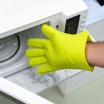 Royalford Silicone Oven Mitt, 100% Food Grade Silicone, Water-proof | RF10275 | Textured Non-Slip Surface | Steam-Resistant | Protection While You Cook