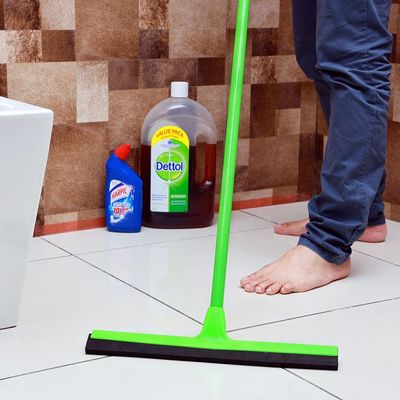 Royalford RF4697 Floor Wiper - Commercial Standard Floor Squeegee Long Handle for Wet Room, Floor, Windows, Tile, Shower, Garage | Hanging Loop with Broad Wiper