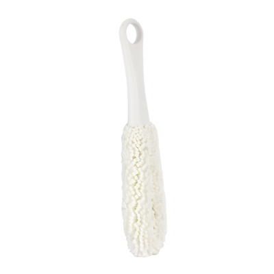 Royalford 26.5 cm Glass Cleaning Brush- RF12271/ Soft Foam Sponge Brushes, Scratch Free with PP Handle/ Multipurpose, Flexible EVA Head for Kitchen, Bedroom, Car and Bathroom/ Sturdy and Comfortable Grip/ White