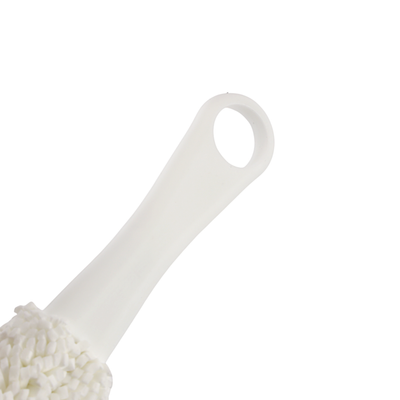 Royalford 26.5 cm Glass Cleaning Brush- RF12271/ Soft Foam Sponge Brushes, Scratch Free with PP Handle/ Multipurpose, Flexible EVA Head for Kitchen, Bedroom, Car and Bathroom/ Sturdy and Comfortable Grip/ White