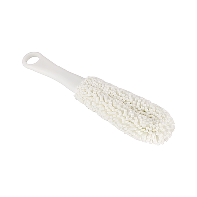 Royalford 26.5 cm Glass Cleaning Brush- RF12271/ Soft Foam Sponge Brushes, Scratch Free with PP Handle/ Multipurpose, Flexible EVA Head for Kitchen, Bedroom, Car and Bathroom/ Sturdy and Comfortable Grip/ White