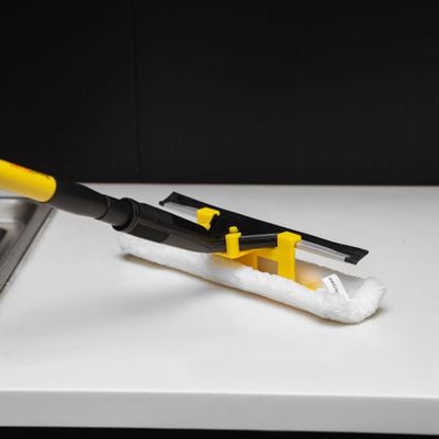 Royalford Window Cleaner with Wiper- RF12258/ 2-in-1 Design, with Rubber Squeegee and Microfiber Pad, Compatible with All Window Types/ Perfect for Cleaning and Wiping Room, Bathroom, Kitchen/ Highly Durable, Light-Weight and Elegant Design/ Yellow