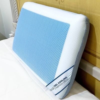 Cool Gel Deluxe Memory Foam Pillow With Cooling Technology and Removable Cover - 60x40x13 cm