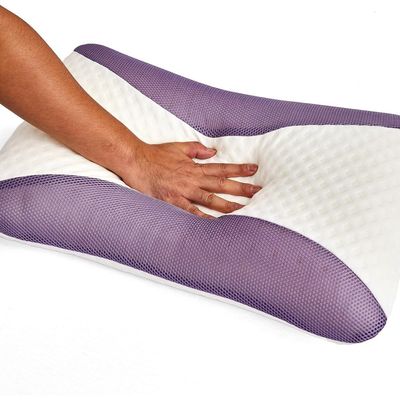 Lavender Infused Memory Foam Pillow With Removable Cover - Hypoallergenic & Breathabler - 60x40x12cm