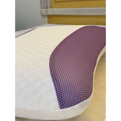 Lavender Infused Memory Foam Pillow With Removable Cover - Hypoallergenic & Breathabler - 60x40x12cm