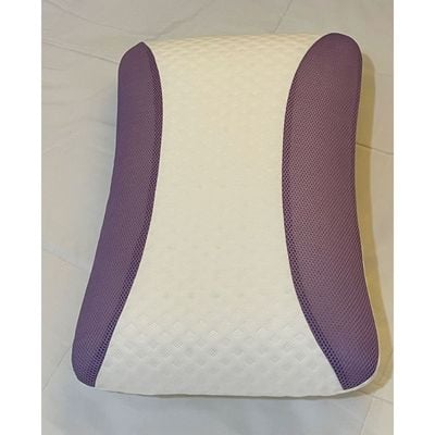 Set Of 2-Lavender Infused Memory Foam Pillow With Removable Cover - Hypoallergenic & Breathabler - 60x40x12cm