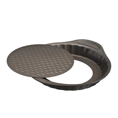 Pyrex Asimetria 25cm Flan Pan Loose Base - Durable, Easy Release, Optimal Grip, Elegant Design