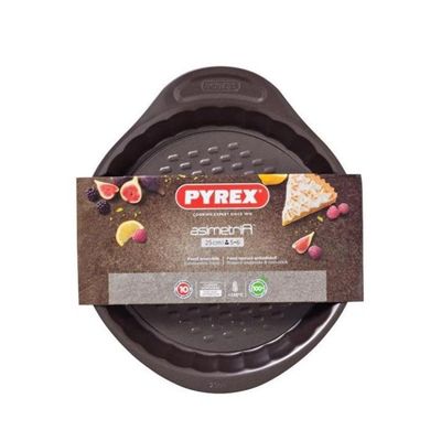 Pyrex Asimetria 25cm Flan Pan Loose Base - Durable, Easy Release, Optimal Grip, Elegant Design