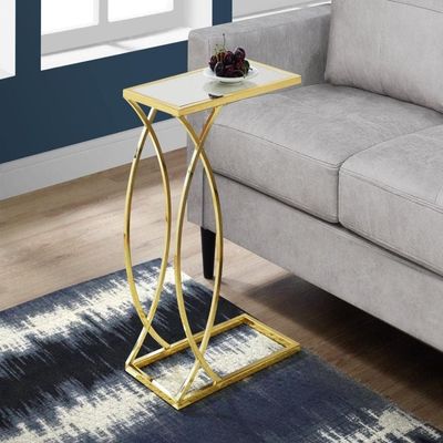 Cresent C-Table Gold Finish