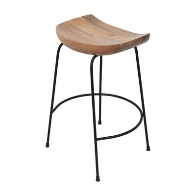 Celestial Diya Barstool Black Metal Finish