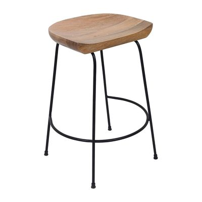 Celestial Diya Barstool Black Metal Finish