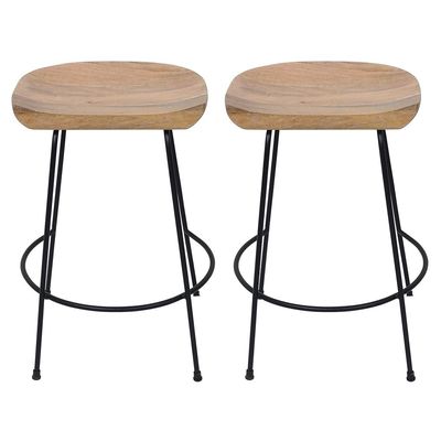Celestial Diya Barstool Black Metal Finish