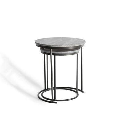 Mystic Grey Accent Table Set Of 2