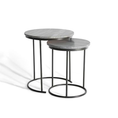 Mystic Grey Accent Table Set Of 2