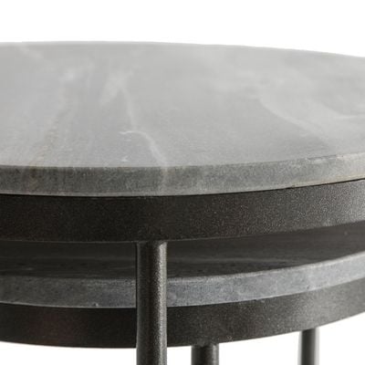 Mystic Grey Accent Table Set Of 2