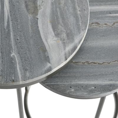 Mystic Grey Accent Table Set Of 2