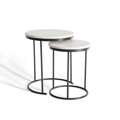 Mystic White Accent Table Set Of 2