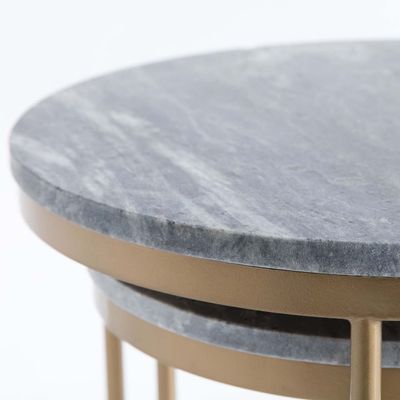 Mystic Grey Accent Table Set Of 2