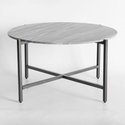 Grey Marble Round Coffee Table