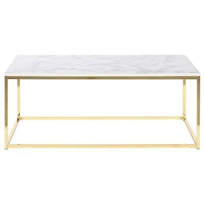 Sleek Rectangular Marble Coffee Table