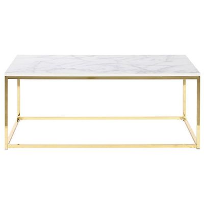 Sleek Rectangular Marble Coffee Table