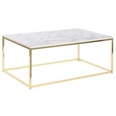 Sleek Rectangular Marble Coffee Table