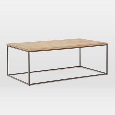 Sleek Rectangular Wooden Coffee Table