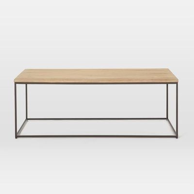 Sleek Rectangular Wooden Coffee Table