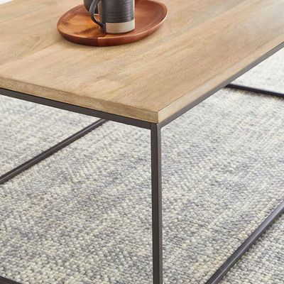 Sleek Rectangular Wooden Coffee Table