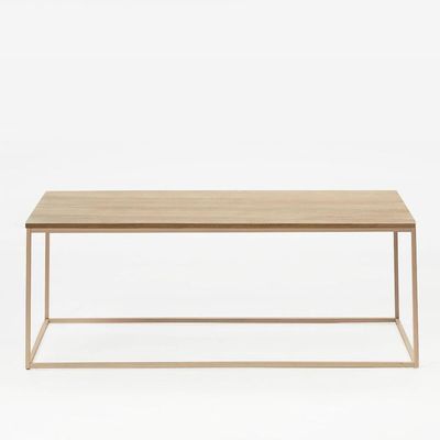Sleek Rectangular Wooden Coffee Table