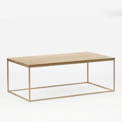 Sleek Rectangular Wooden Coffee Table