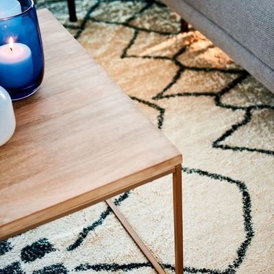 Sleek Rectangular Wooden Coffee Table