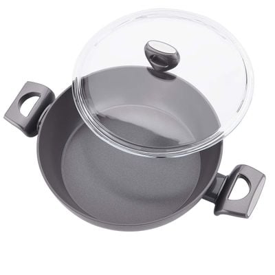 Korkmaz Nora Ceramic Low Casserole 24X5.8 CM / 2.2 Liter - Grey | 2 Years Warranty