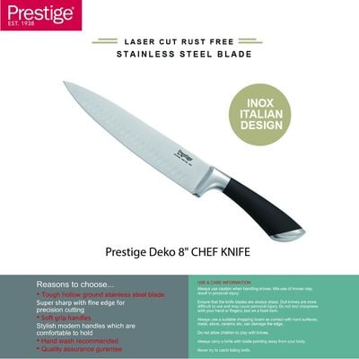 Prestige Deko 8" (20 Cm) CHEF KNIFE


 - Silver | 2 Years Warranty