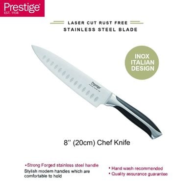 Prestige Ultimate 8" (20 Cm) CHEF KNIFE
 - Silver | 2 Years Warranty