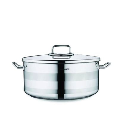 Korkmaz Astra2 Casserole 40x25 / 31 L | Induction Pot for Cooking | Turkish Stainless Steel Cookware - KA2031 - Silver | 2 Years Warranty