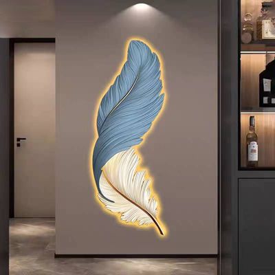 BLISS VIE Wall Décor Leaf with LED Sky Blue