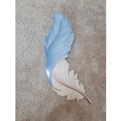 BLISS VIE Wall Décor Leaf with LED Sky Blue