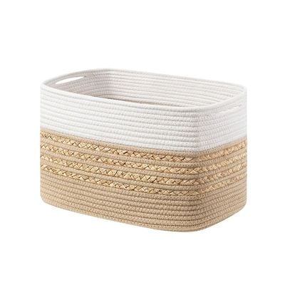 Handwoven Storage Basket with Built-In Handles – Durable and Stylish Organizer (38x25x23 cm)