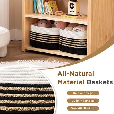 Handwoven Storage Basket with Built-In Handles – Durable and Stylish Organizer (38x25x23 cm)