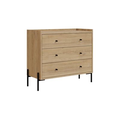 Mourah Dresser With 3 Drawers - Oak - 2 Years Warranty