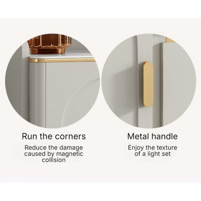 Modern Shoe Cabinet with Gold Accents Large Capacity Keeper for Shoes, Off-White Shoe Organizer 160 cm Wide Luxury Storage Unit, Elegant Hallway & Entryway Furniture for Shoes and Accessories