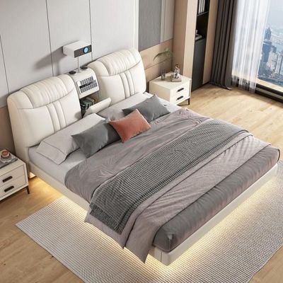 AWD Smart Bed with Projector, Bluetooth Speaker, Air Purifier, Smart Sensor Light for Bedroom - King Size