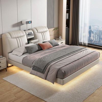 AWD Smart Bed with Projector, Bluetooth Speaker, Air Purifier, Smart Sensor Light for Bedroom - King Size