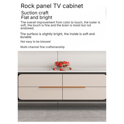 AWD Sleek Tv Table, Wood Dark Brown & Grayish Tv Stand 200cm.