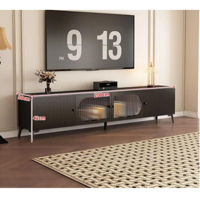 AWD TV Table, TV Stand with Storage Space for Living Room - Black