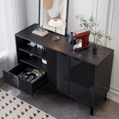 Elegant Black Sideboard 160cm Width.